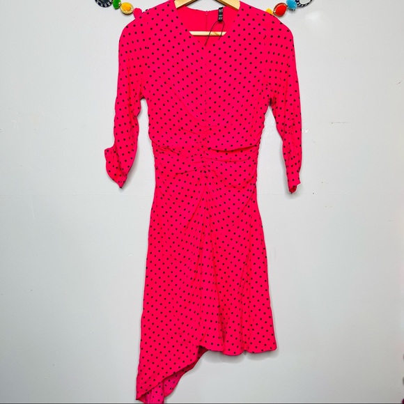 ZARA hot pink polka dot dress - Picture 4 of 14